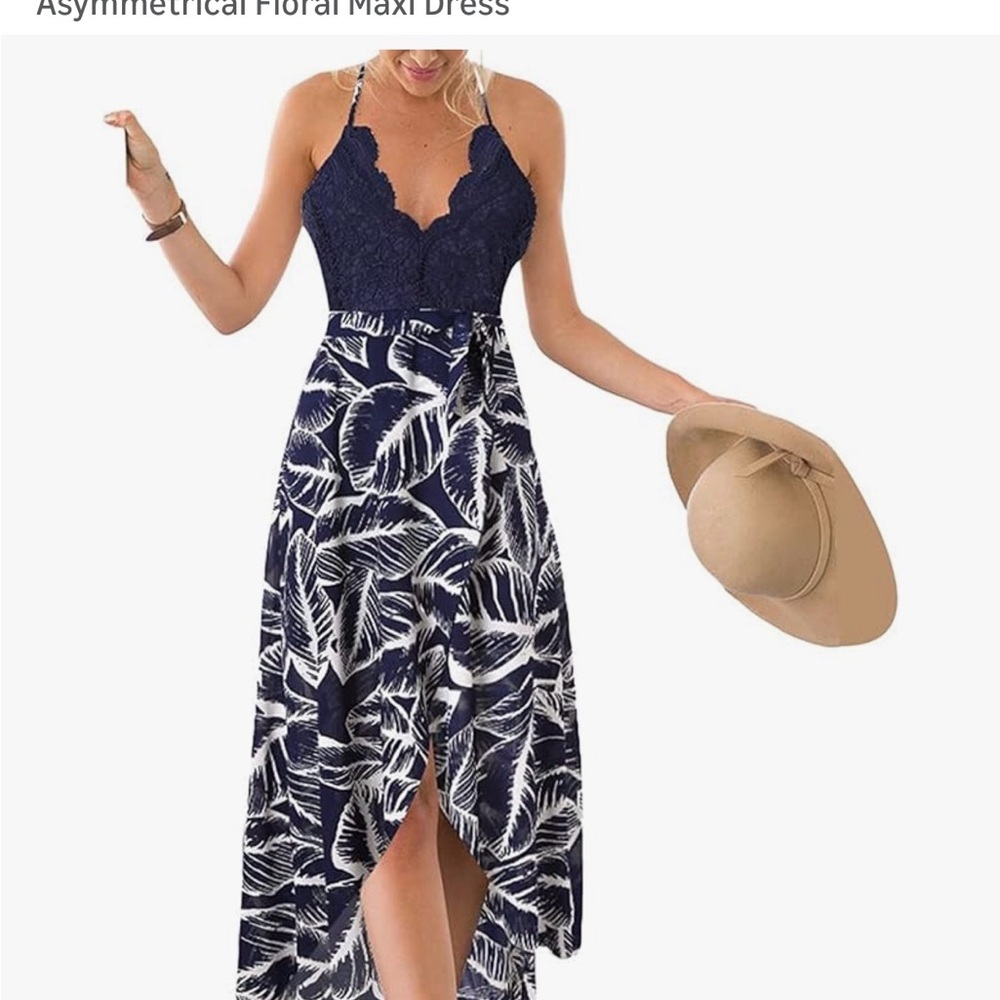 Elegant Navy Backless Dress